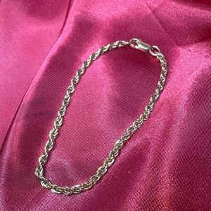 Luxurious Gold Tone Rope Chain Bracelet
